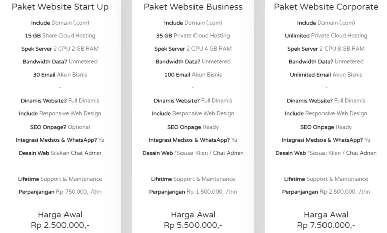 Biaya Jasa Pembuatan Website Perusahaan di Indonesia 2024 – Panduan Lengkap
